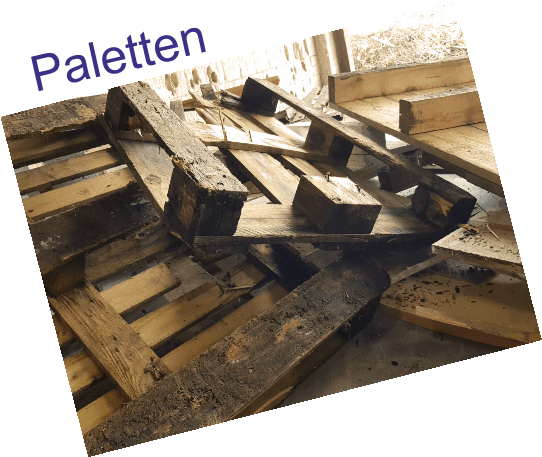 Paletten und Kisten: unbehandelte Hölzer Paletten und Kisten: unbehandelte Hölzer