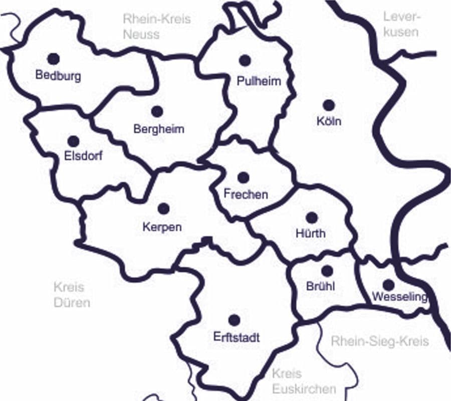 Rhein-Erft-Kreis Karte Rhein-Erft-Kreis Karte