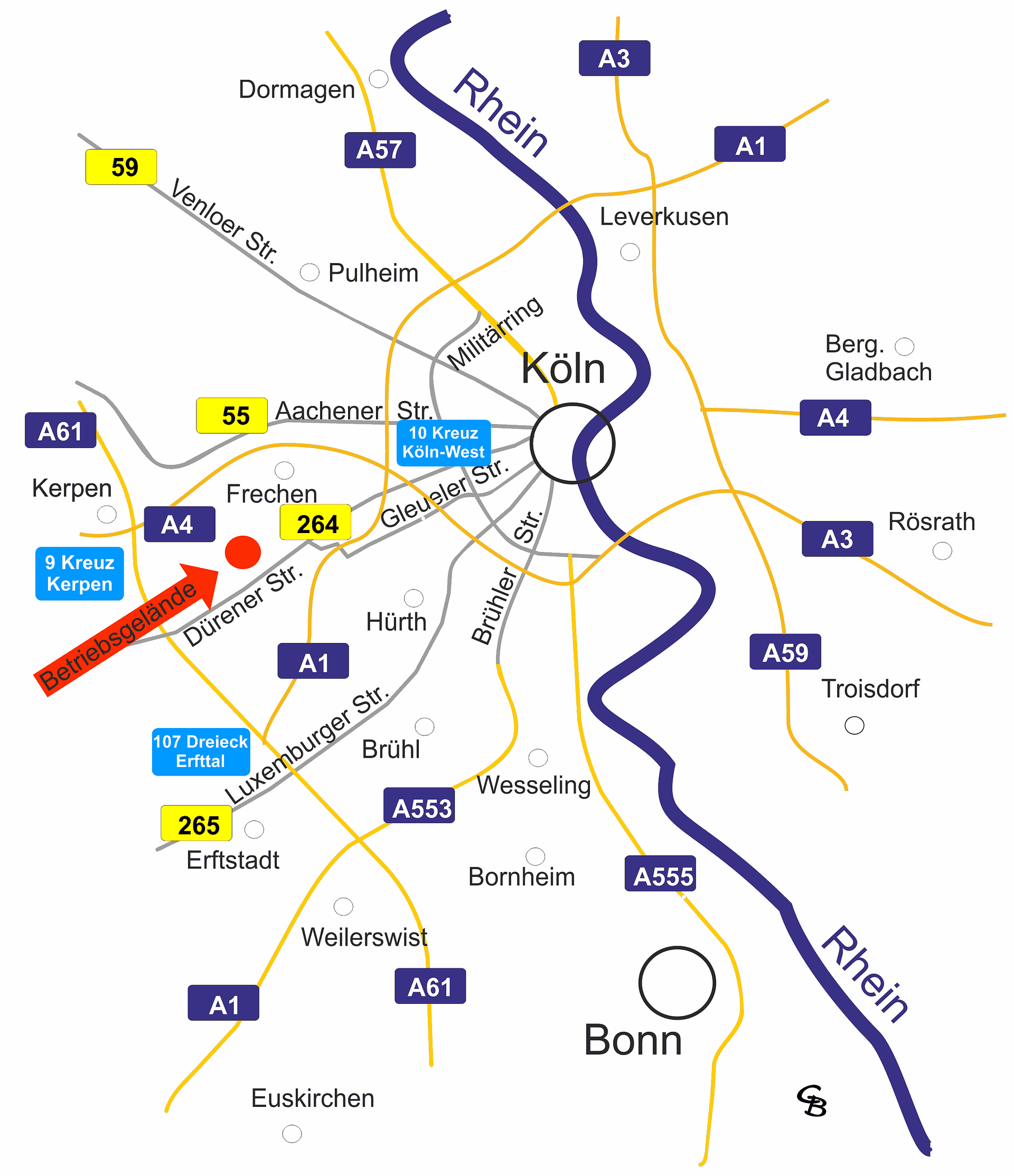 Wegbeschreibung zur Abfallannahme Rhein-Erft-Kreis Wegbeschreibung zur Abfallannahme Rhein-Erft-Kreis
